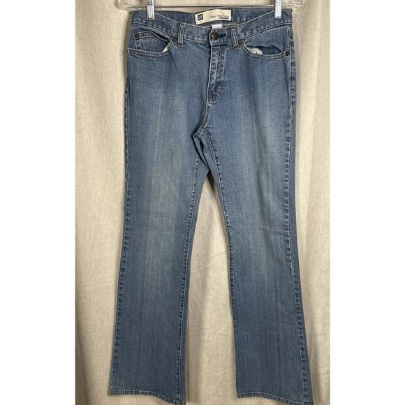 Gap Low Rise Flare Stretch Jeans Women’s Size 6 Reg- Medium Wash Denim-5 Pockets - Picture 1 of 4